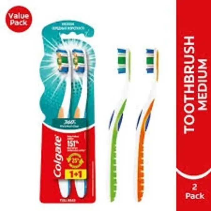 Colgate 360° Surround Twinpack Toothbrush 